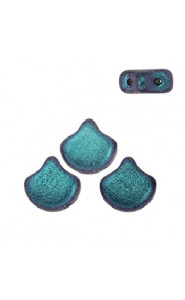 Ginko Leaf Beads 7.5x7.5mm Polychrome indigo orchid